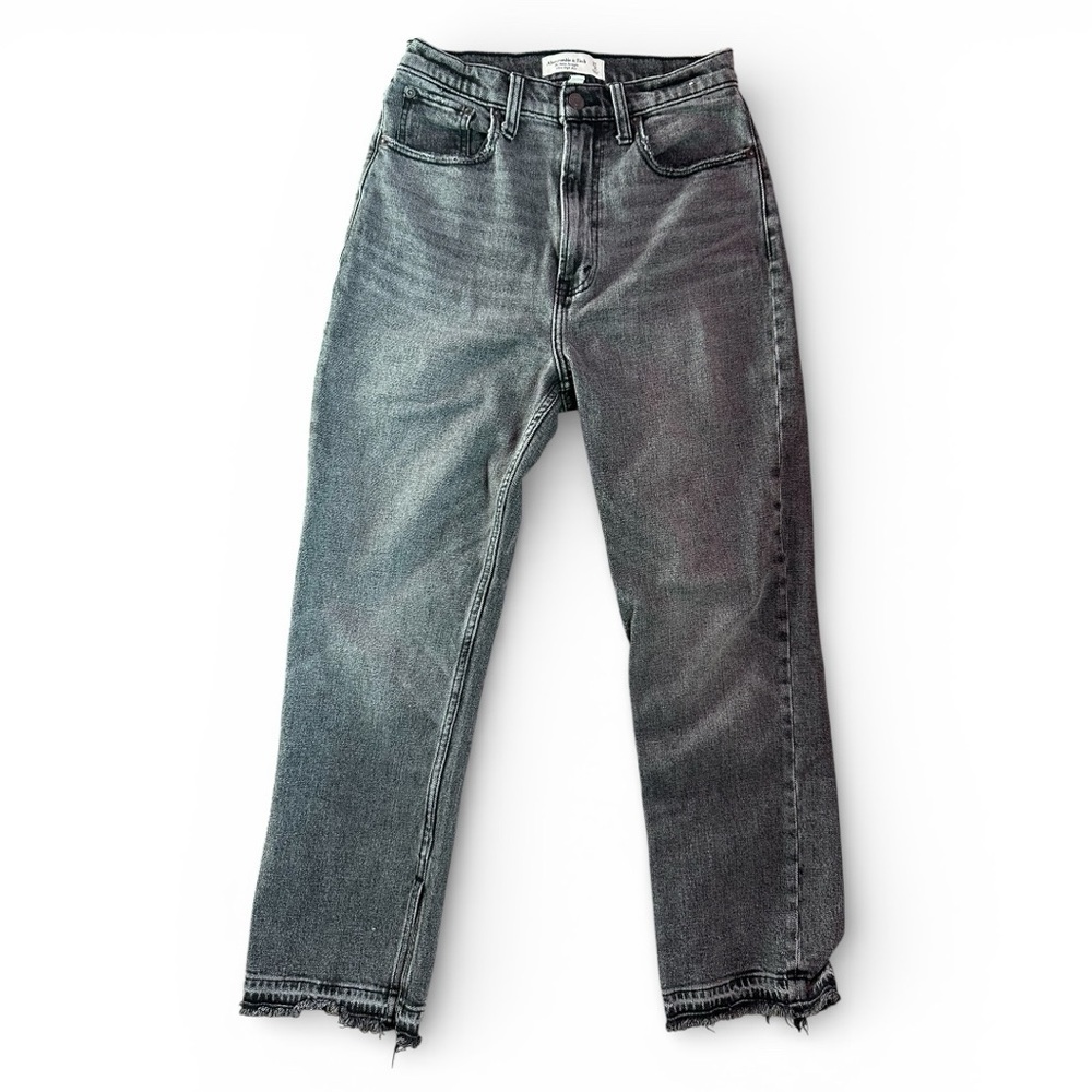 Abercrombie & Fitch Curve Love Ultra High Rise Ankle Straight Jeans Size 27/4